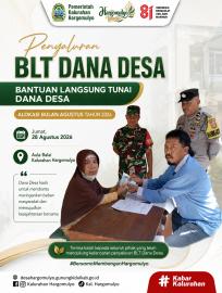 PENYALURAN BLT (BANTUAN LANGSUNG TUNAI) DANA DESA ALOKASI BULAN AGUSTUS TAHUN 2026